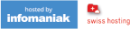 Hébergé par Infomaniak en Suisse. Label Swiss hosting. Ouvre un pop-pup d'explications