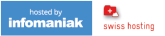 Hébergé par Infomaniak en Suisse. Label Swiss hosting. Ouvre un pop-pup d'explications